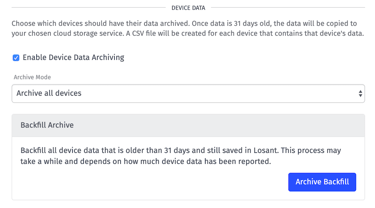 Application Archive Device Data