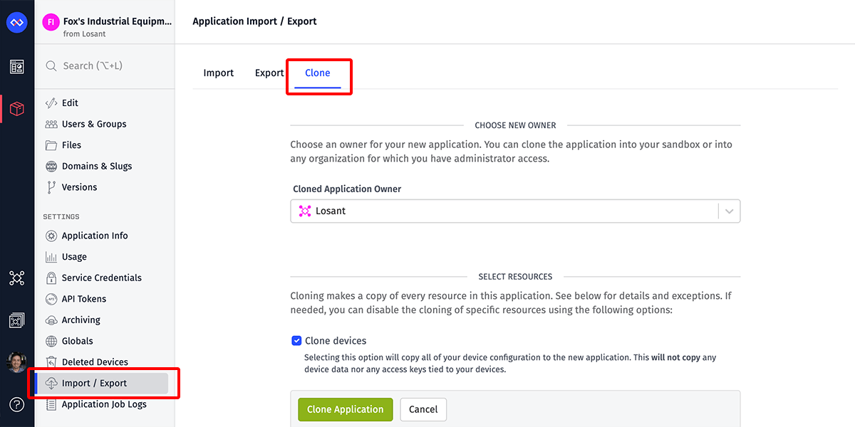 Clone Application Clone Application