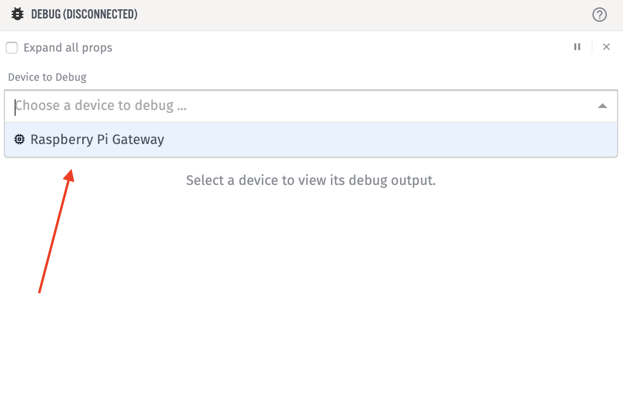 Choose Debug Device