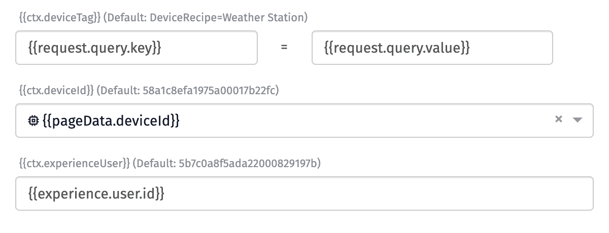 Context in Experience Dashboard Page