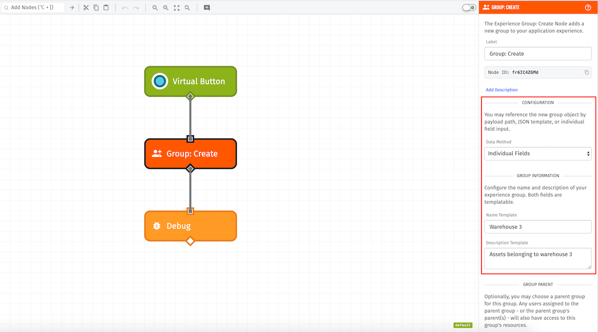 Group: Create Node Configuration
