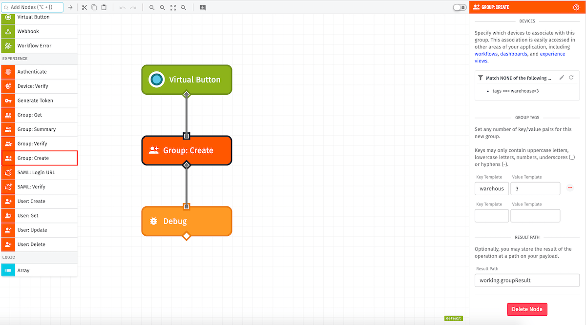Group: Create Node