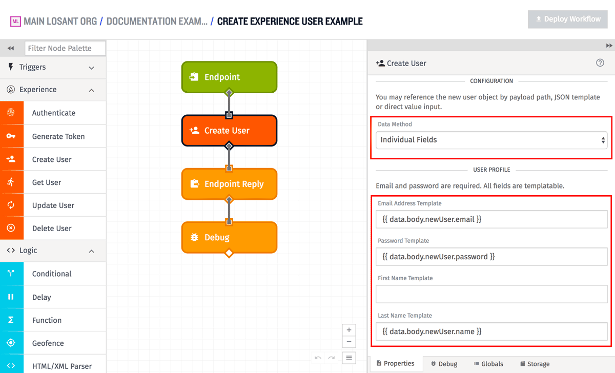 User: Create Node Configuration