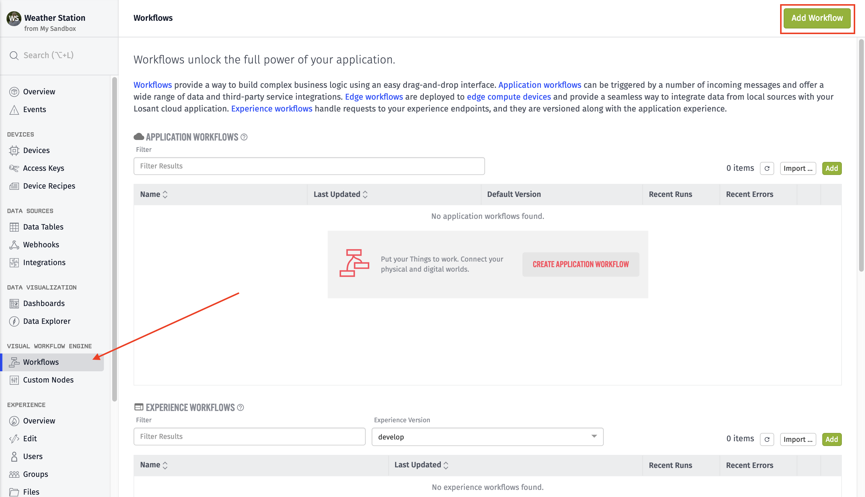 Create Workflow