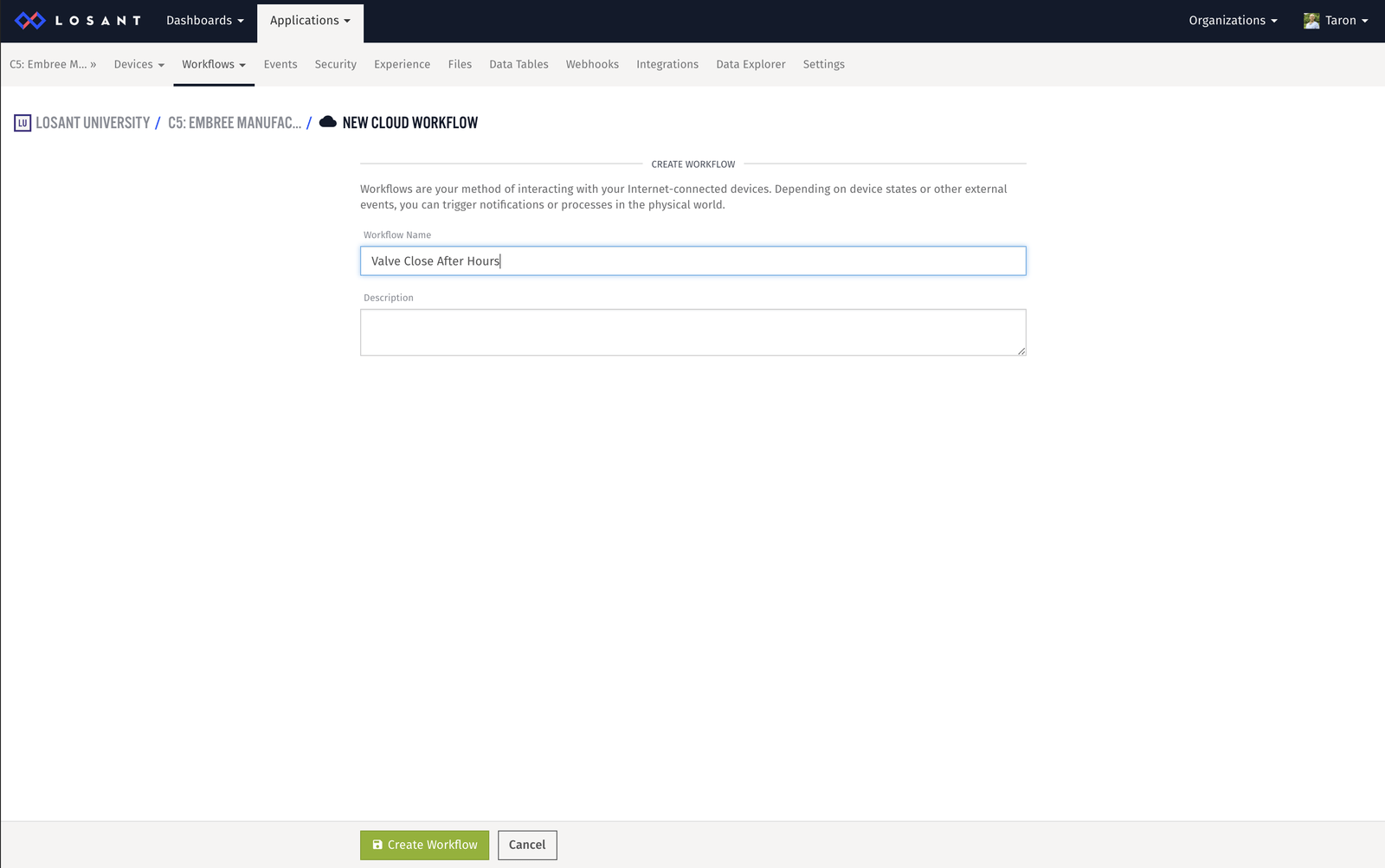 Create Workflow
