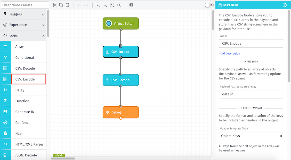 CSV: Encode Node
