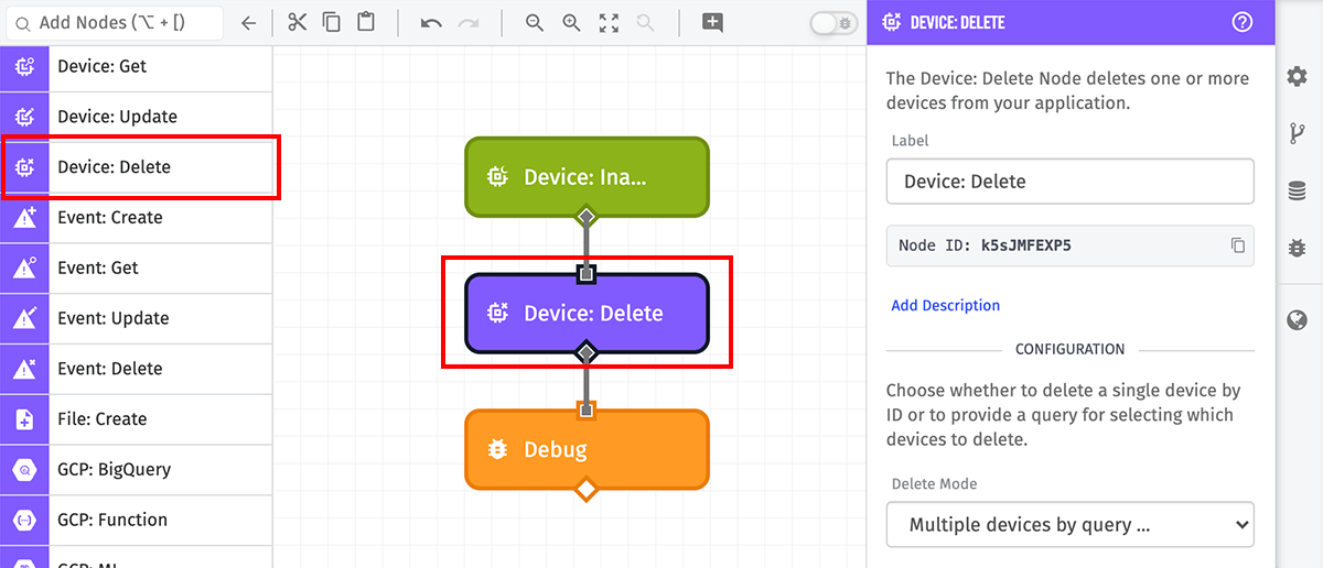 Device: Delete Overview