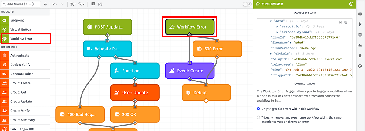 Workflow Error Trigger