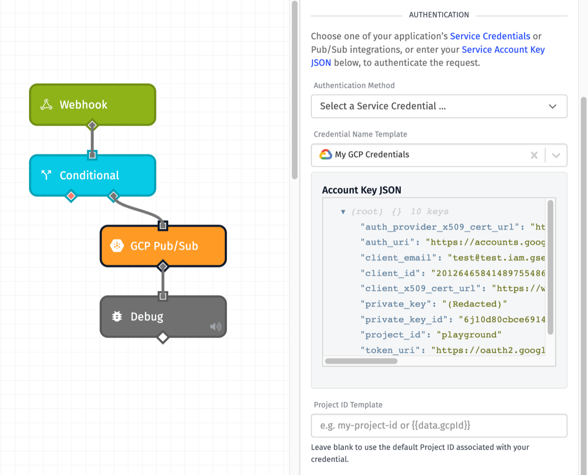 GCP Pub/Sub Node Authentication
