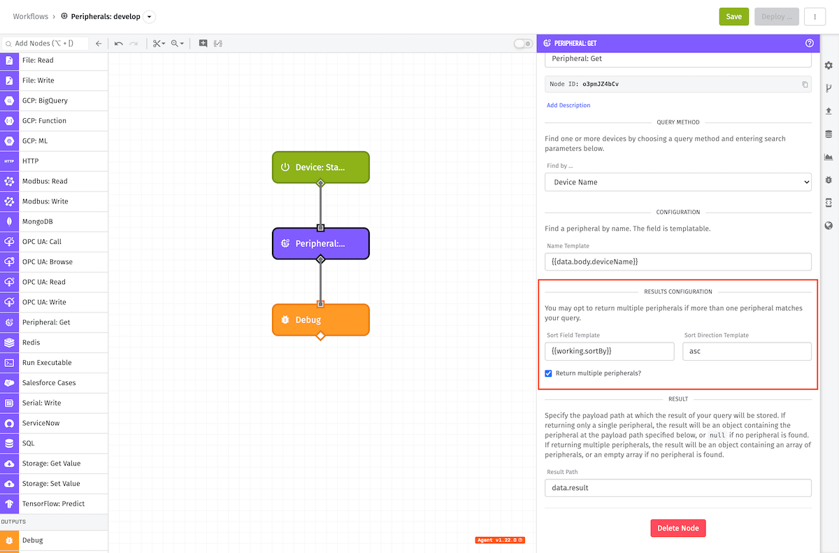 Get Peripheral Node Sorting