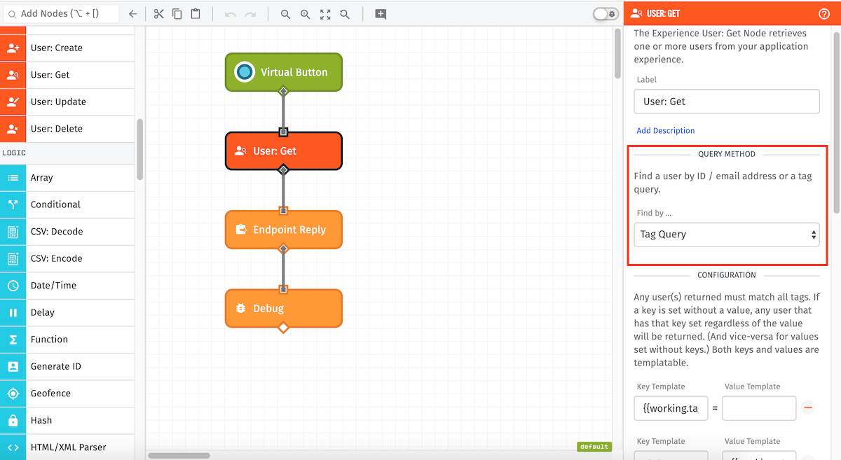User: Get Node Query