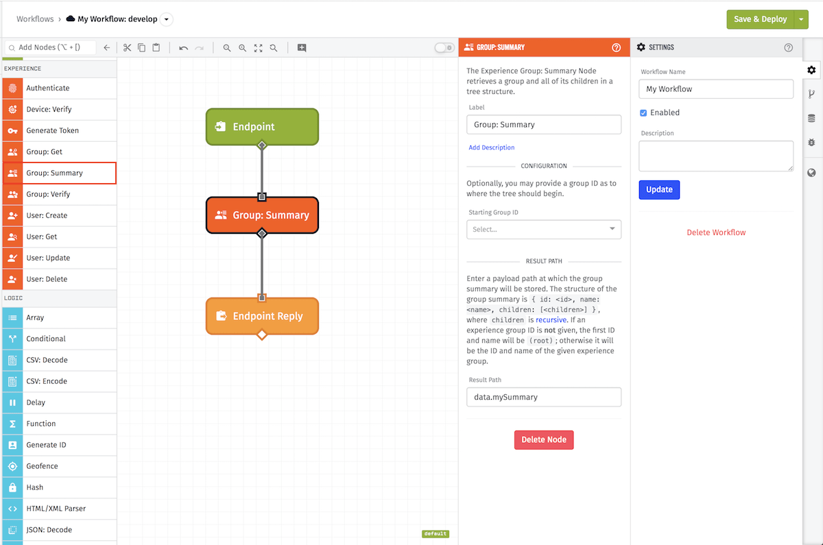 Group Summary Node