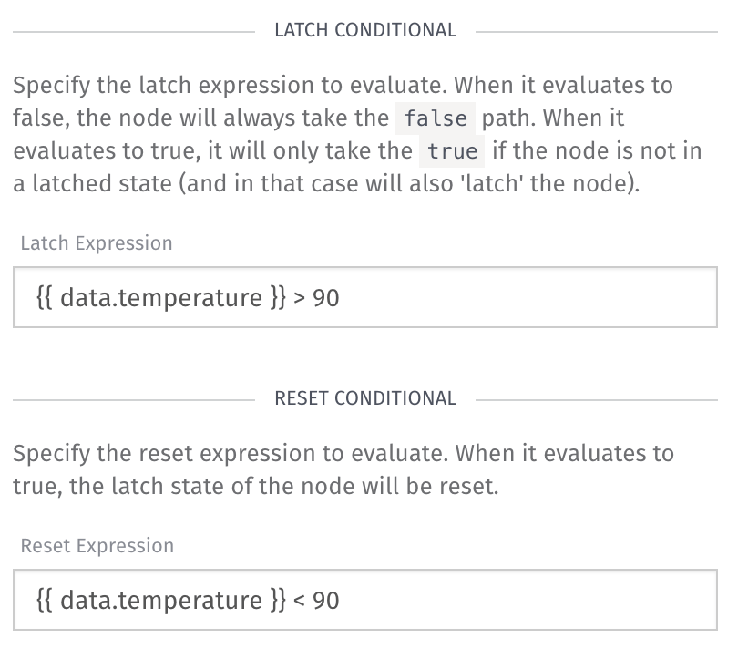 Latch Node Settings