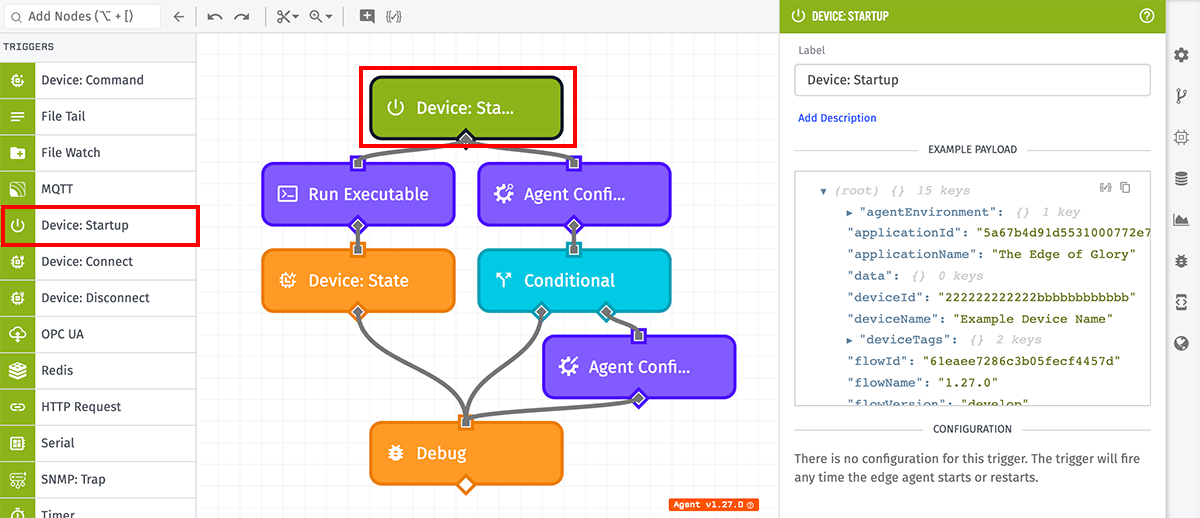 Device Startup Trigger