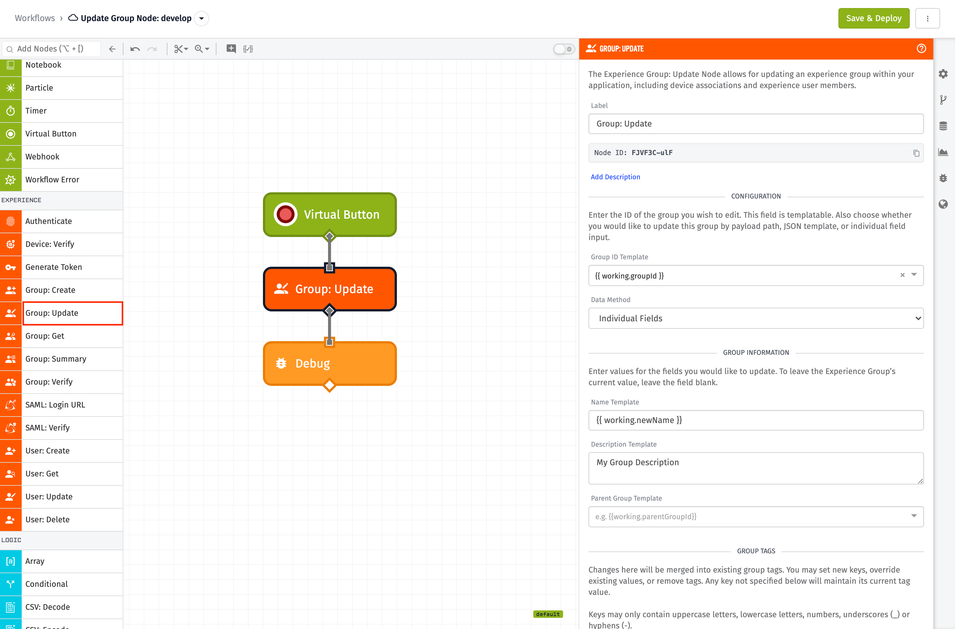 Group: Update Node