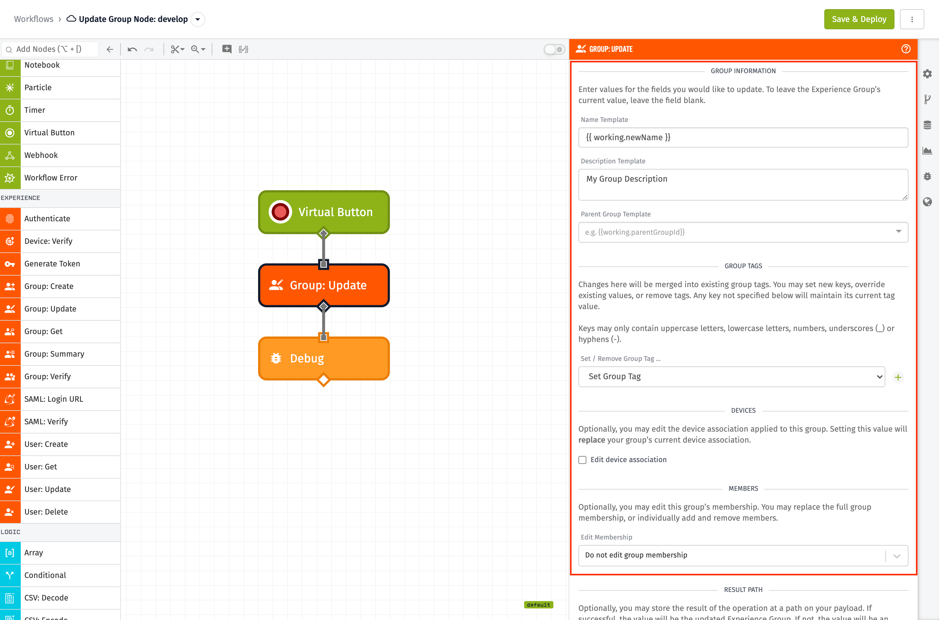 Group: Update Node Individual Fields