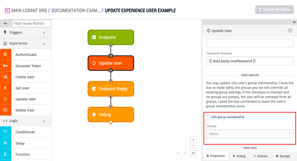 User: Update Node Group Configuration