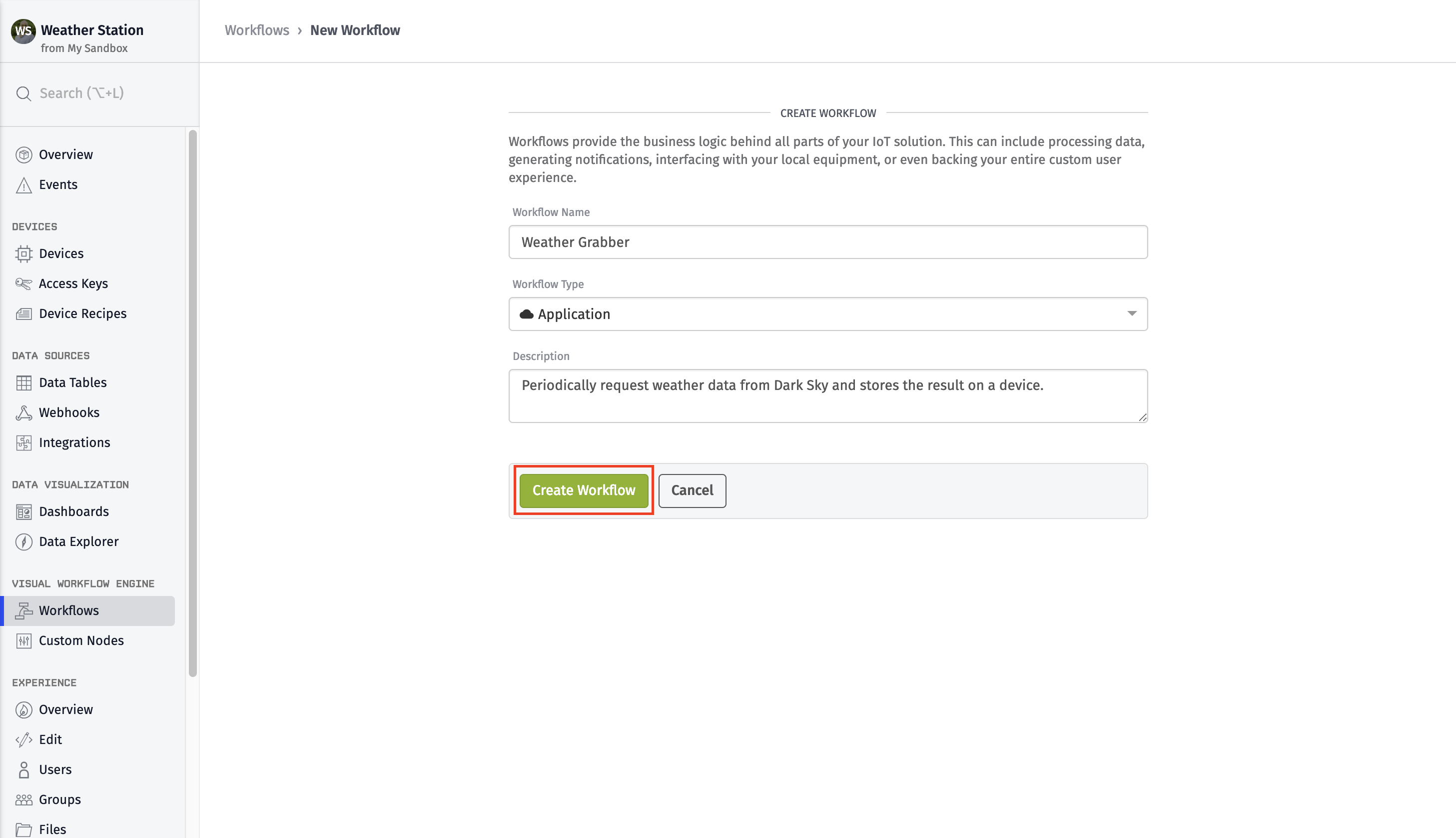 Workflow Settings