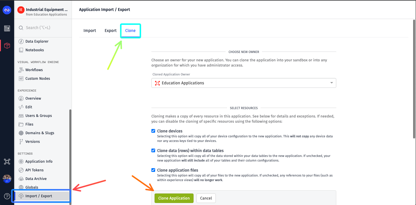 Clone Application