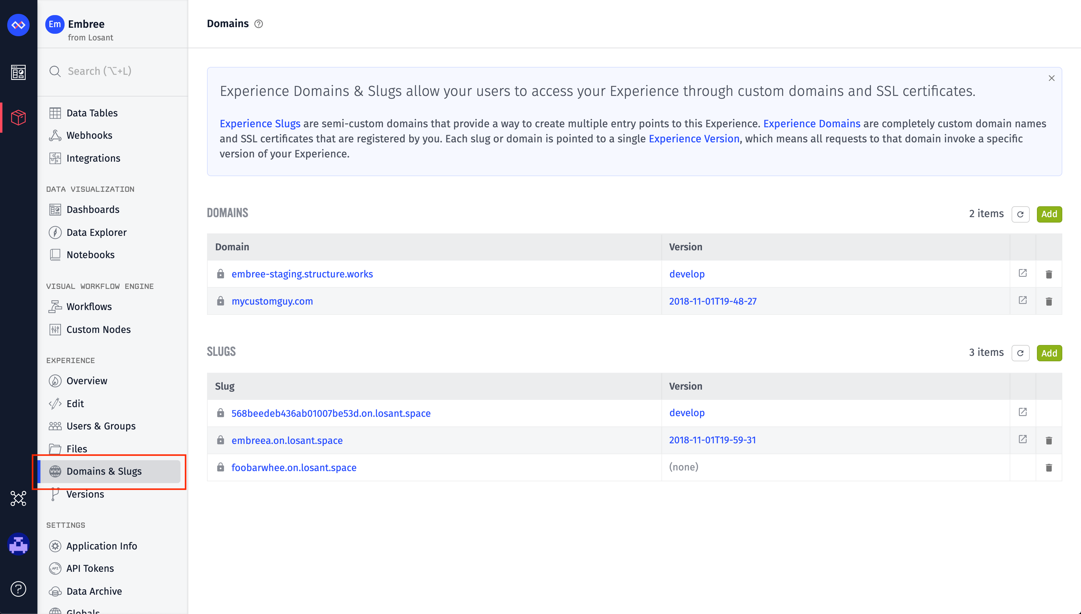 Domains Overview