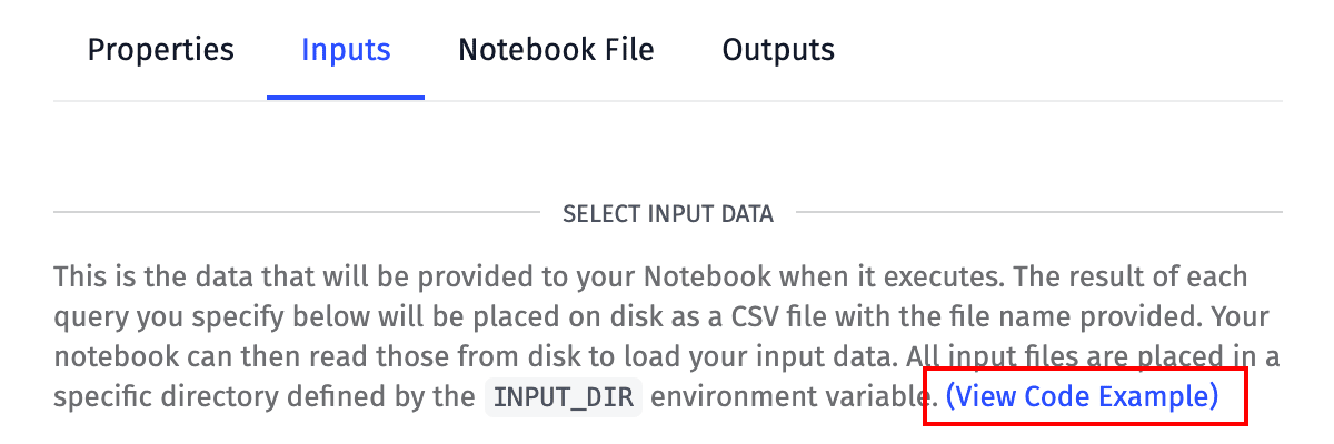 View Code Example Button