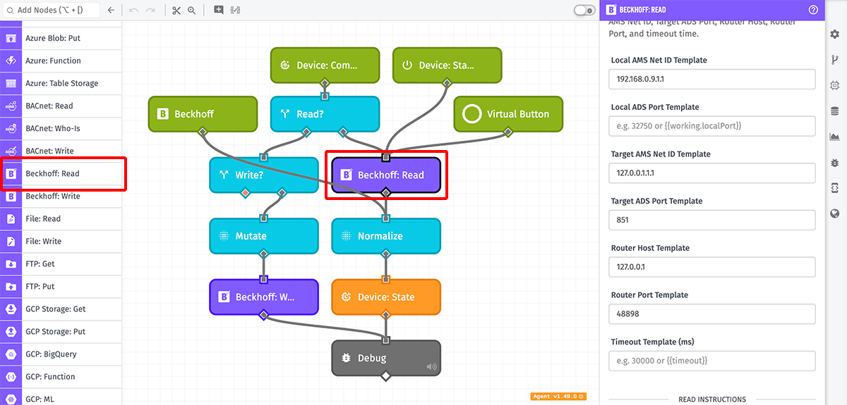 Beckhoff Read Node