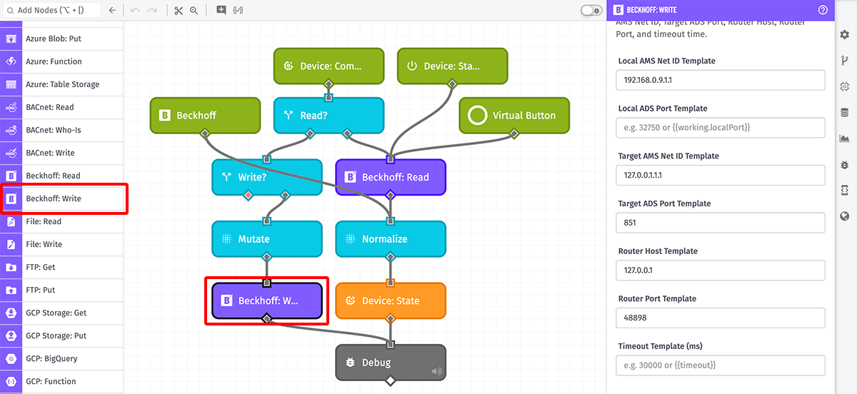 Beckhoff Write Node