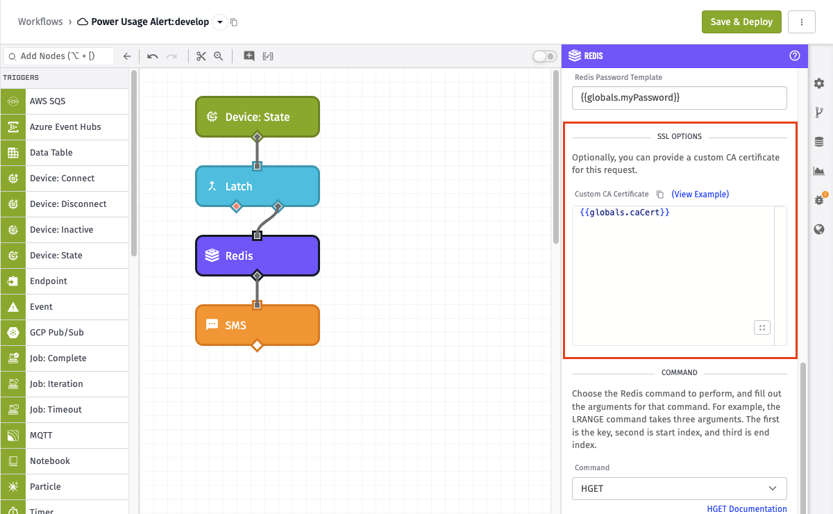 Redis Node SSL Options