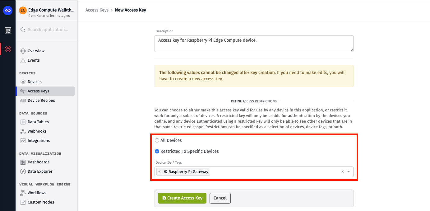 Access Key Settings
