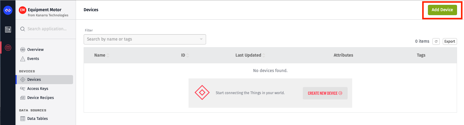 Add Device Menu