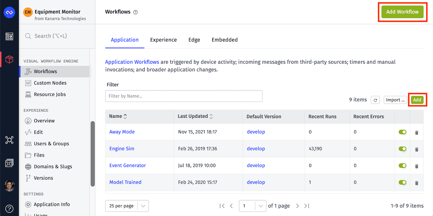 Add Workflow Buttons
