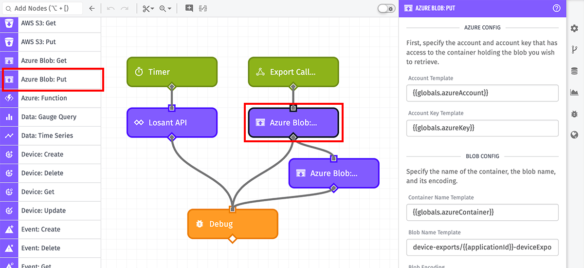 Azure Blob: Put Node