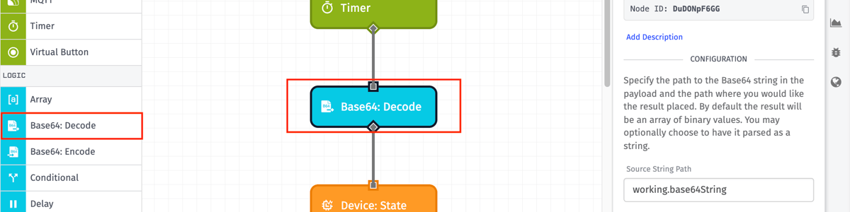 Base64: Decode Node