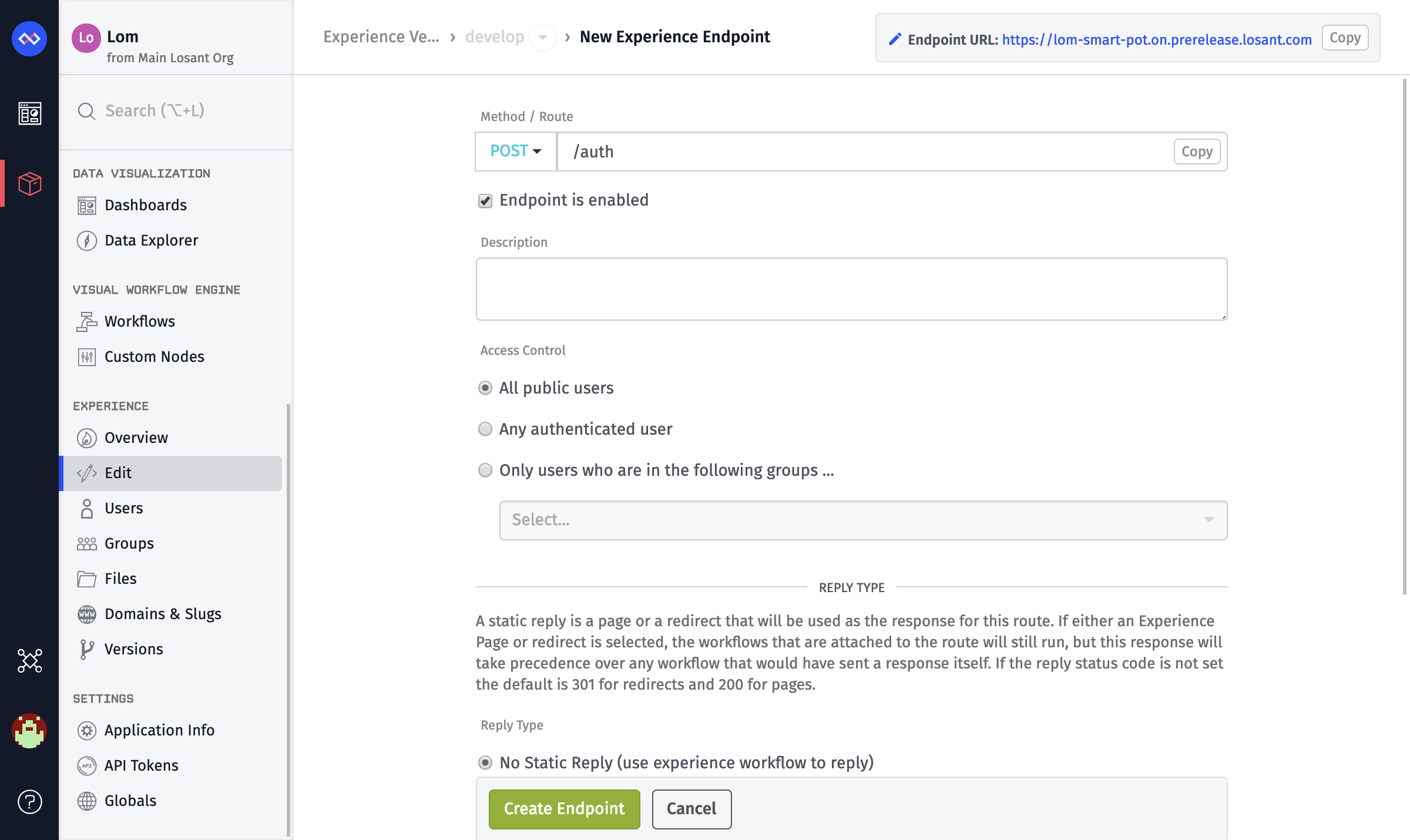 Auth Endpoint