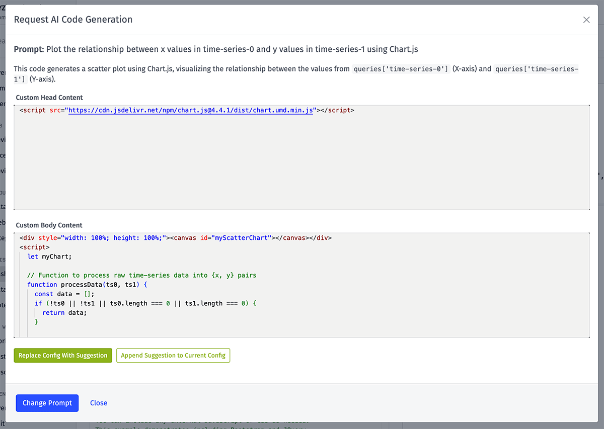 Custom HTML Code Suggestion