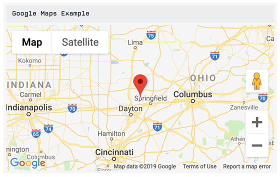 Custom HTML Example - Google Maps