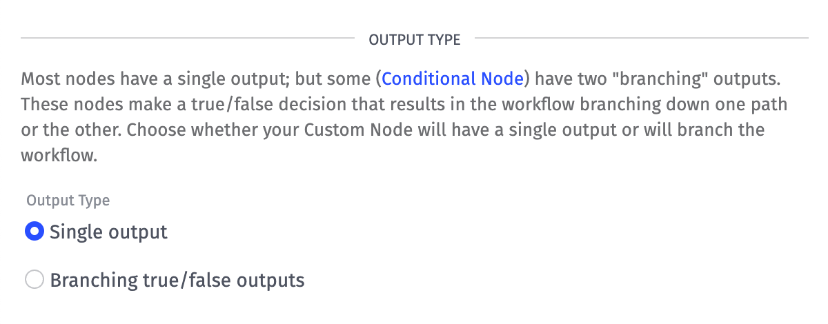 Custom Node Output Type
