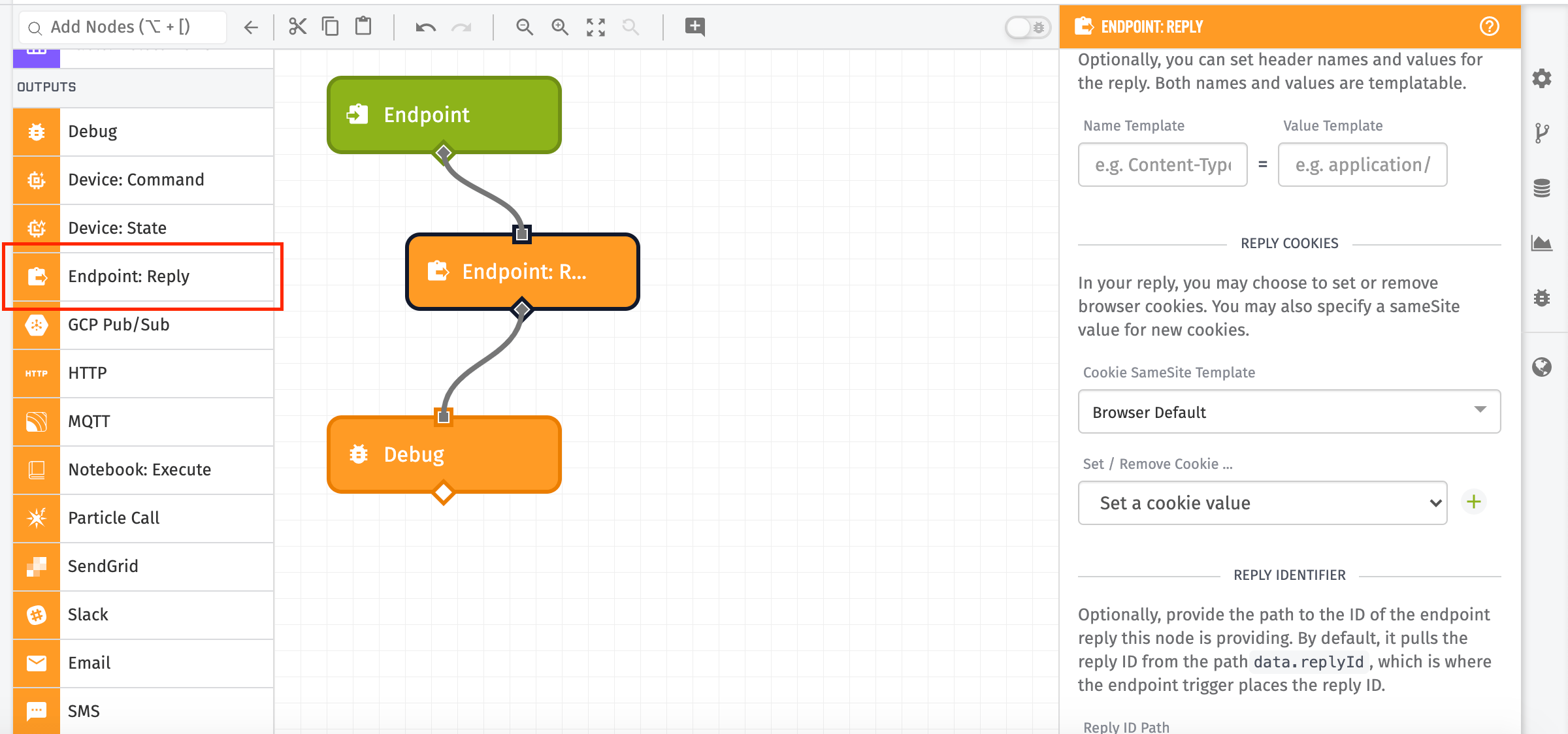 Endpoint Reply Node