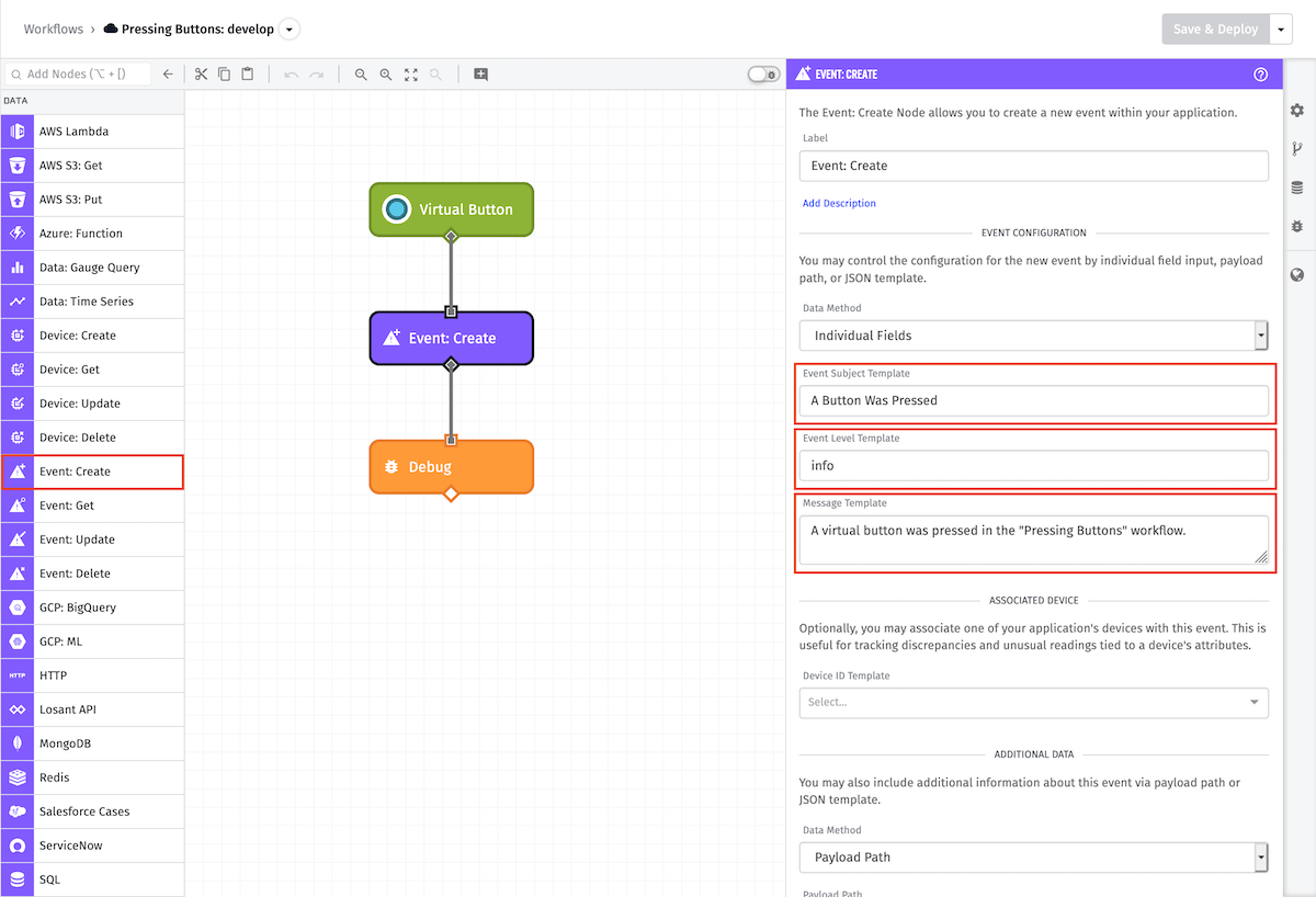 Event: Create Node Configuration