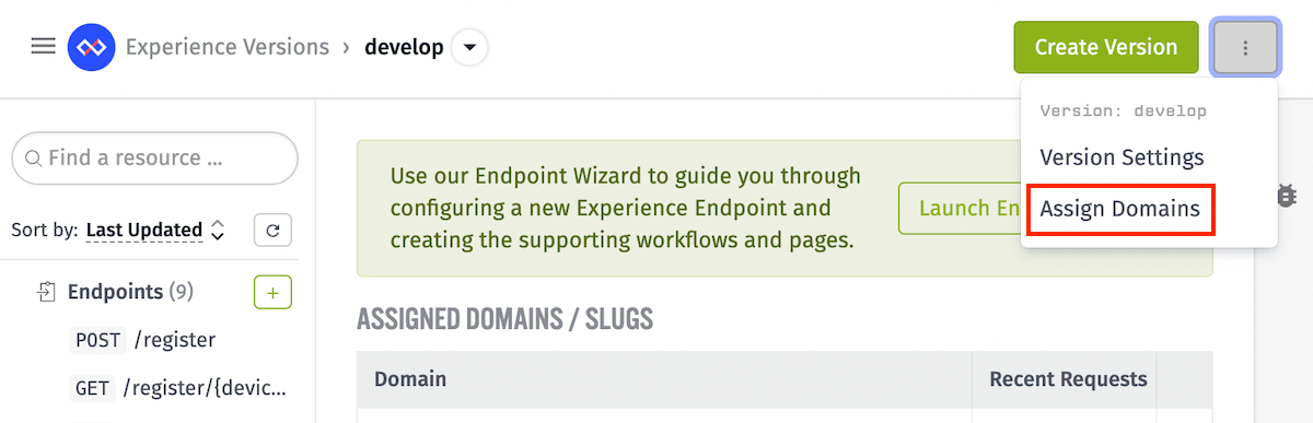 Assign Domains