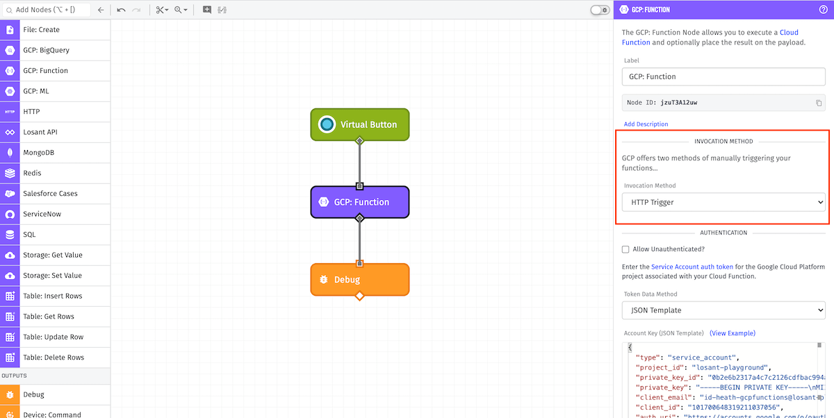 GCP: Function Invocation Method