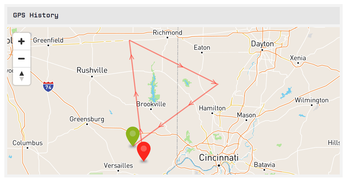 GPS History Dashboard