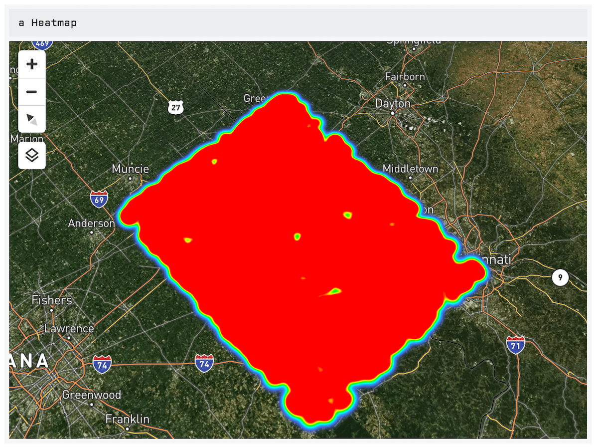 GPS Heatmap Satellite Style