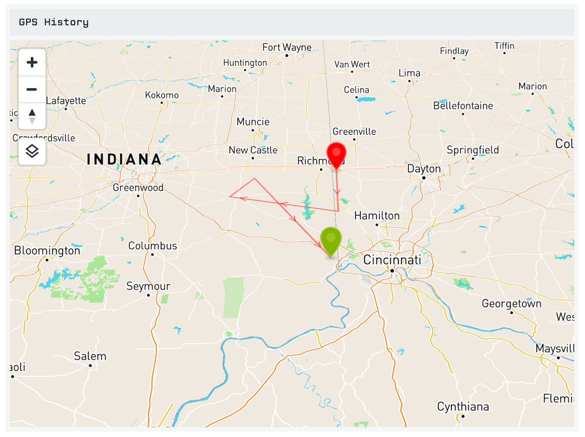 GPS History Map Normal Style