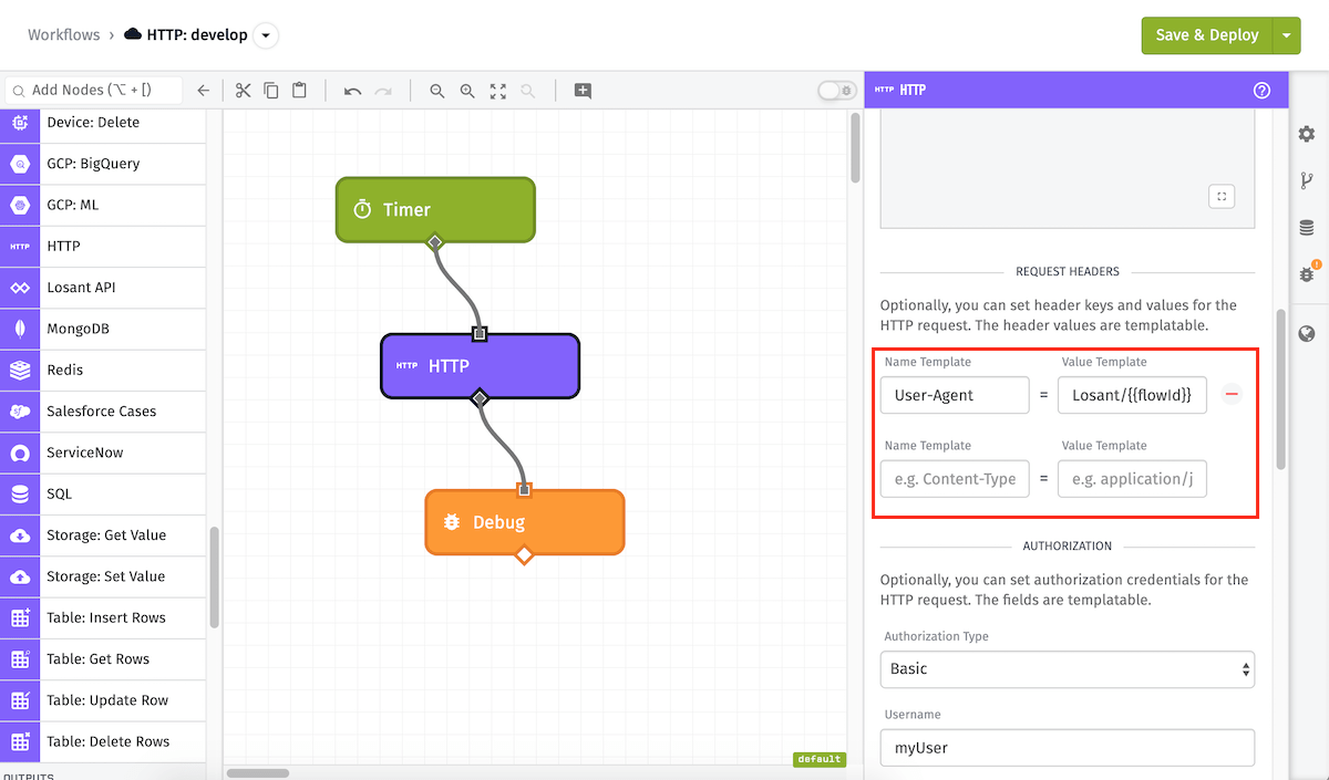 Header Configuration