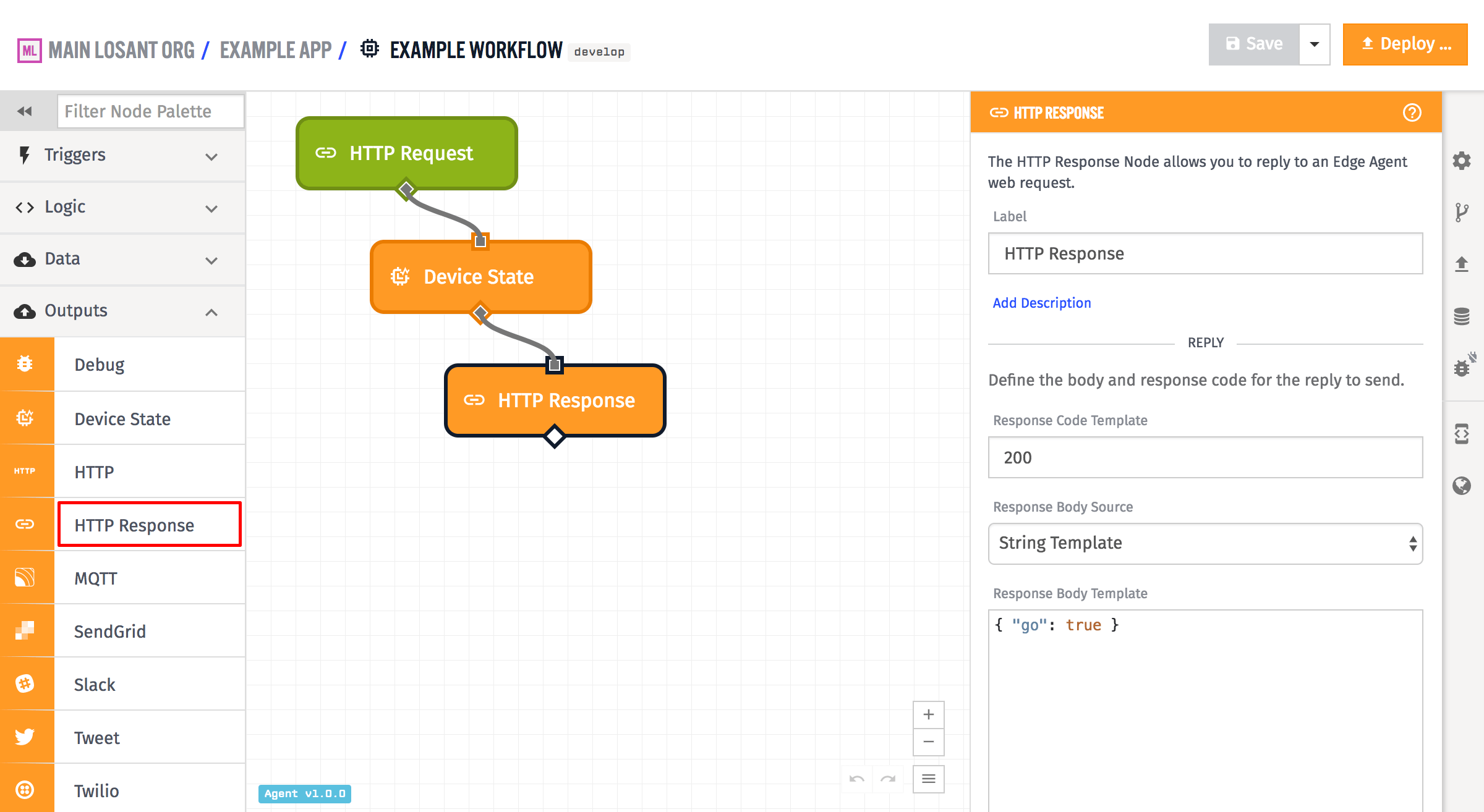 HTTP Response Node
