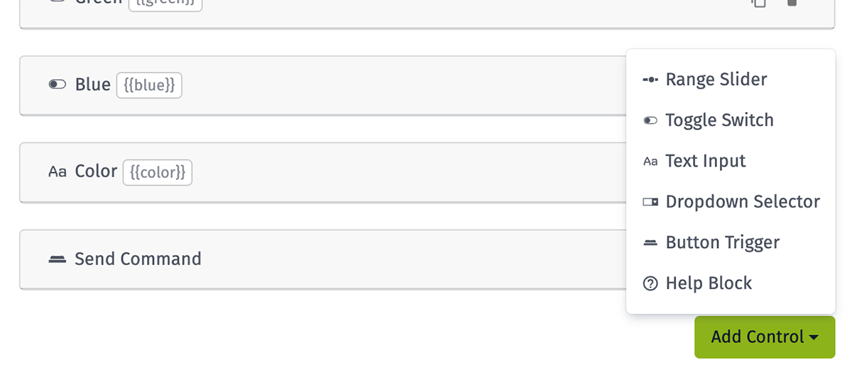 Add Input Control