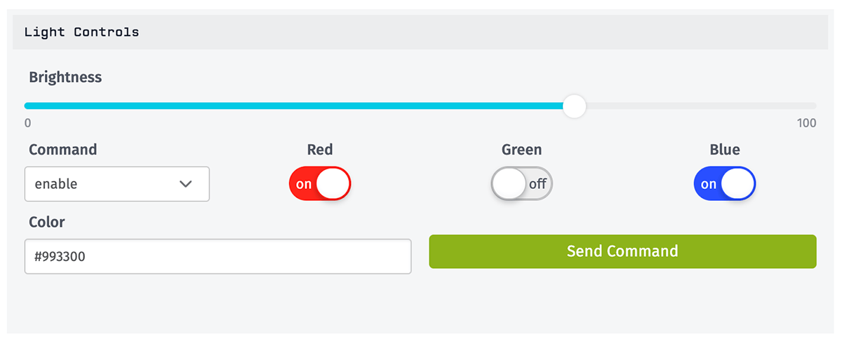 Input Controls Dashboard