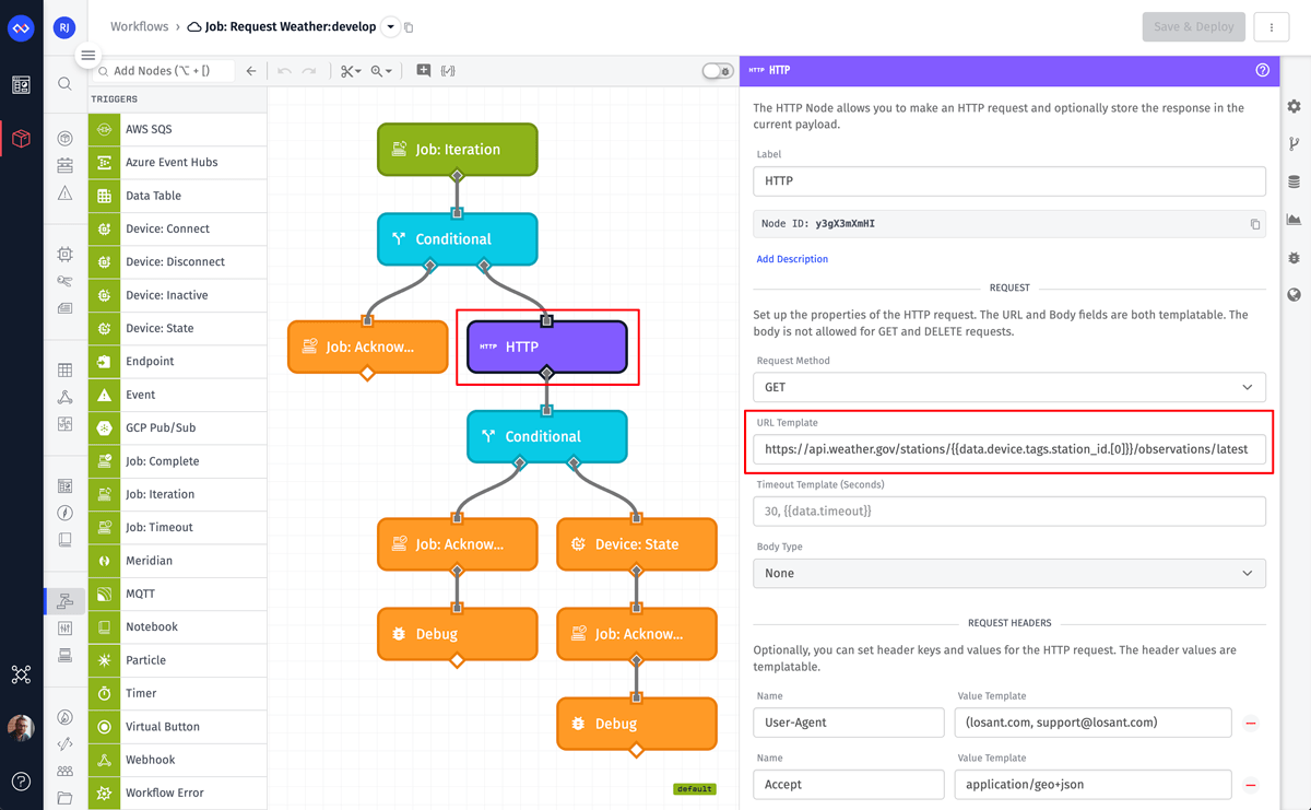 Job Request API Workflow