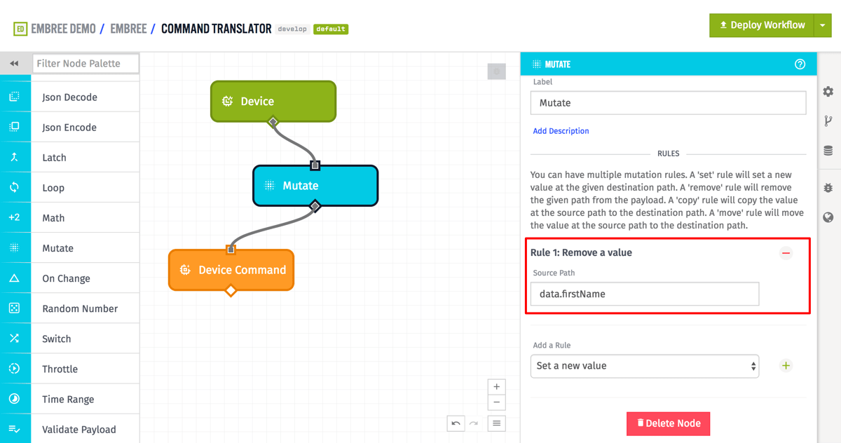 Mutate Node Remove Rule